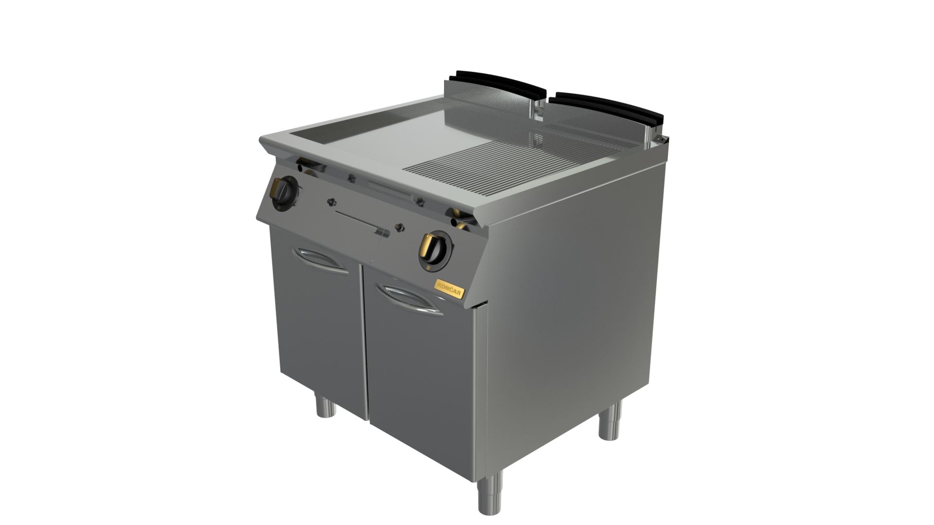 Konex Lux Bakplaat Dubbel Gas | Dichte Kast | Glad/Geribd