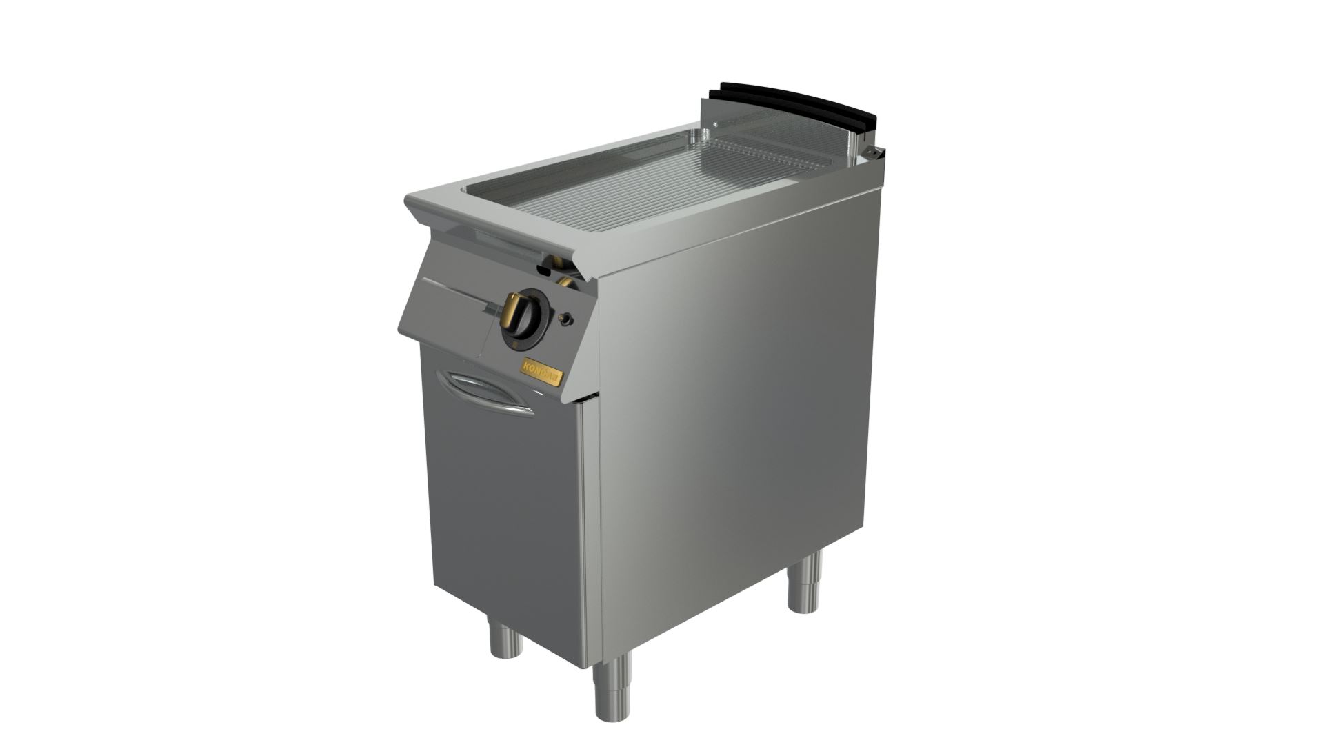 Konex Lux Bakplaat Gas | Dichte Kast | Geribd